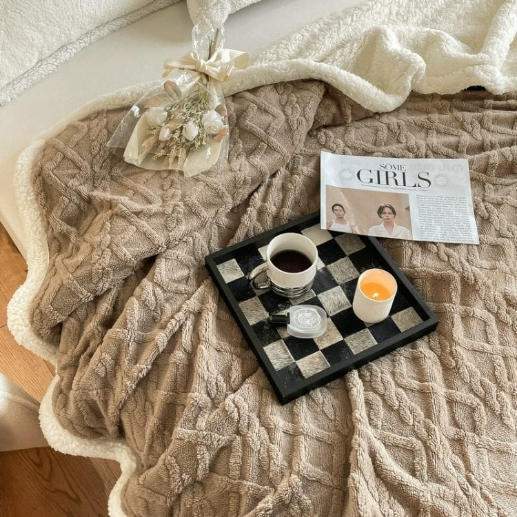 Κουβέρτα Sherpa Προβατάκι 2KG Μονή 160X220CM-Μόκα ΚΟΥΒΕΡΤΑ