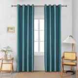 6023 Σκούρο Γκρι- Με Κρίκο -270x290CΜ AD9027 Μπλε- 90%BLACKOUT – Με Κρίκο – 140Χ265CM