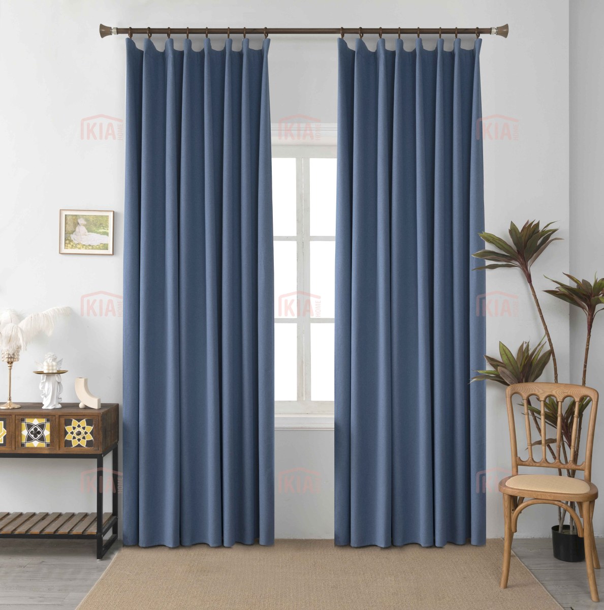 6010 Μπλε – 100%BLACKOUT – Με Τρέσα -270X270CM 6010 Μπλε - 100%BLACKOUT – Με Τρέσα -270X270CM