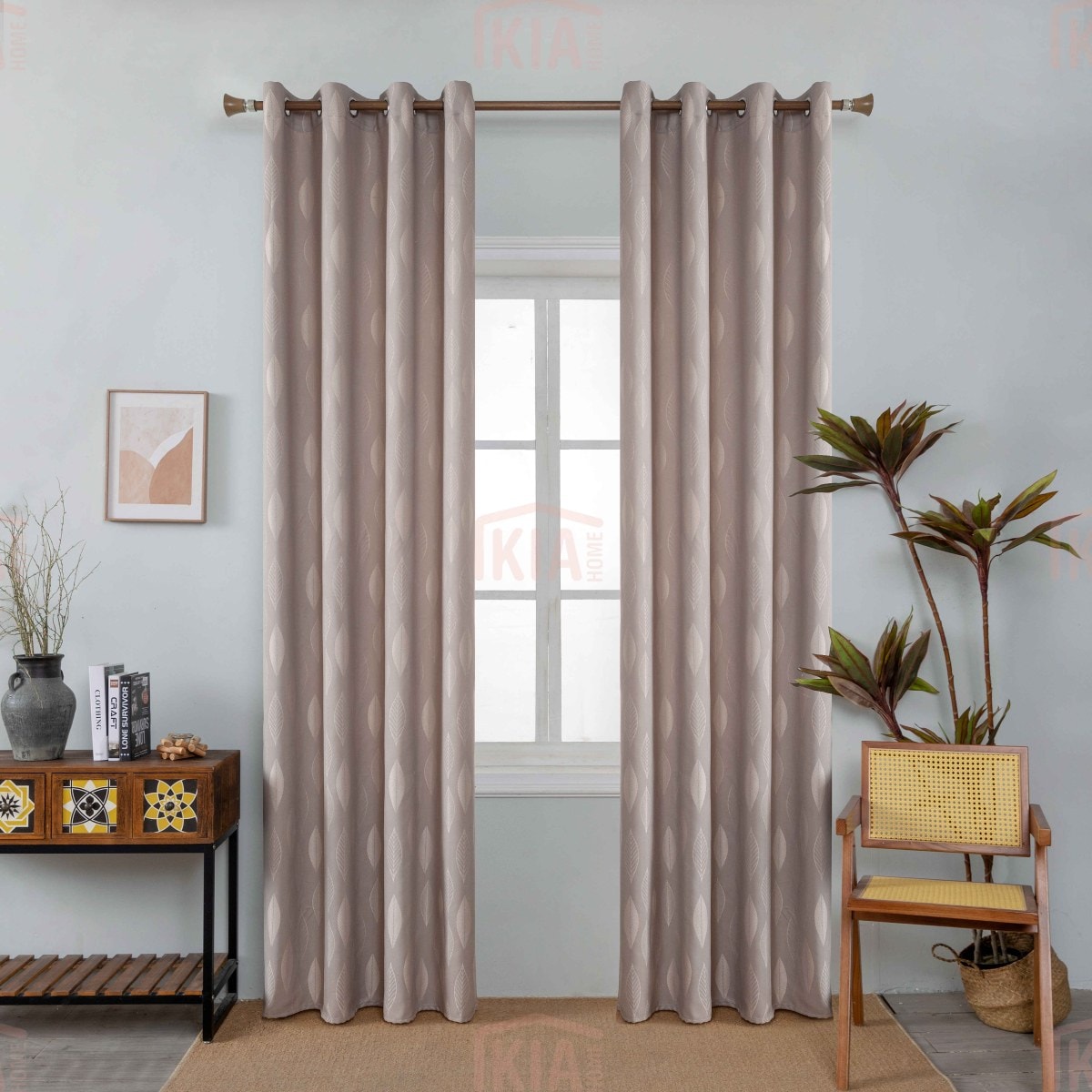 AD6039 Μπεζ-4 – Με Κρίκο -140x270CΜ ΚΟΥΡΤΙΝΑ