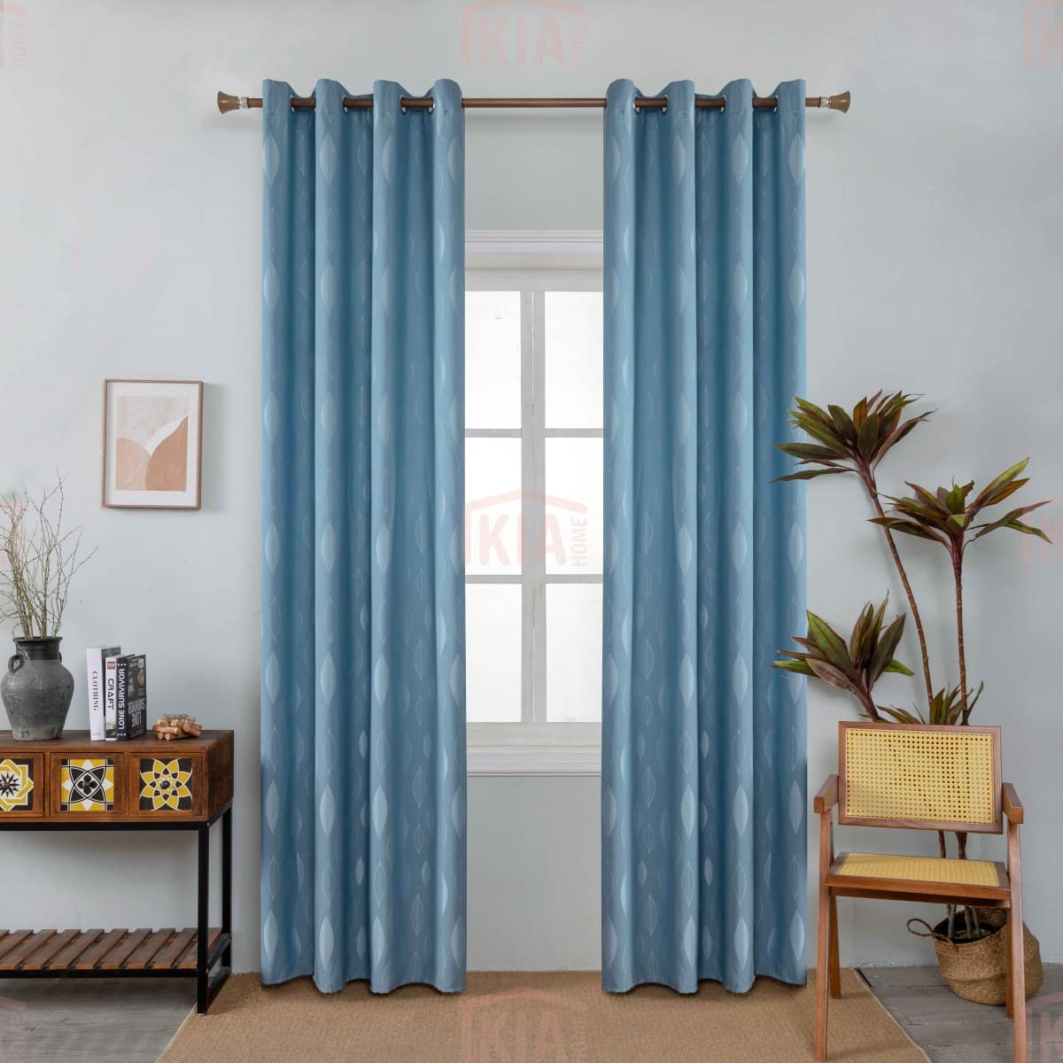 AD6039 Μπλε-7 – Με Κρίκο -140x270CΜ ΚΟΥΡΤΙΝΑ