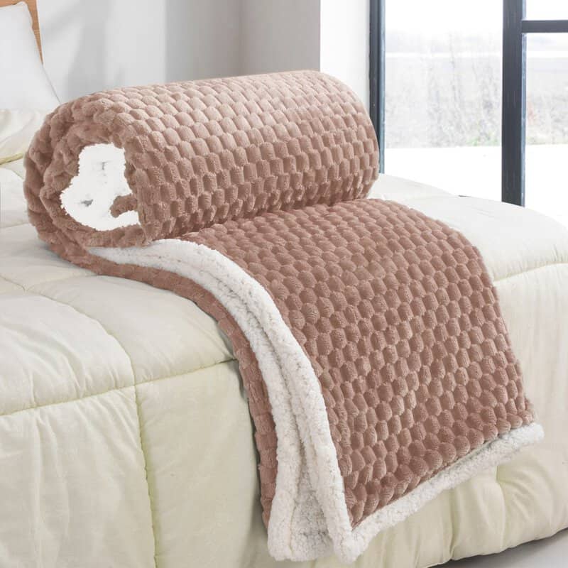 Κουβέρτα Sherpa 220Χ240cm Υπέρδιπλη Κουβέρτα Sherpa