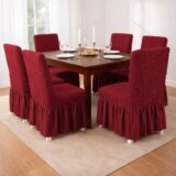 Ελαστικά Καλύμματα καρέκλας με βολάν 6 τεμαχίων