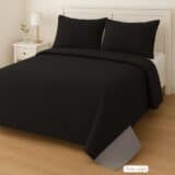 Κουβερλί Ανάγλυφο 2 Όψεων Υπέρδιπλο 220Χ240cm Μάυρο