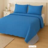 Κουβέρτα Sherpa 220Χ240cm Υπέρδιπλη Κουβερλί Ανάγλυφο 2 Όψεων Υπέρδιπλο 220Χ240cm Μπλέ