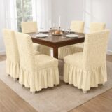 Ελαστικά Καλύμματα καρέκλας με βολάν 6 τεμαχίων