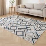 Χαλί all season 3D με κρόσια New collection κατασκευασμένο σε Flat ύψος Χαλί Ανάγλυφο Power Loom 150Χ220cm σε Μοντέρνα Σχέδια με Αντιολισθητική Βάση