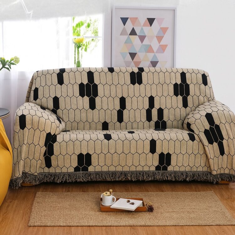 Σετ Ριχτάρια 3τμχ Βαμβακερά με κρόσια Τριθέσιο+Διθέσιο+Πολυθρόνα