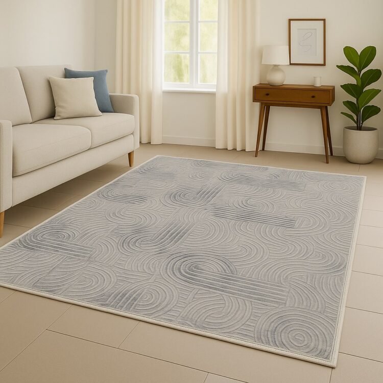 Χαλί Ανάγλυφο Power Loom 200X270cm σε Μοντέρνα Σχέδια με Αντιολισθητική Βάση