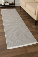 Διάδρομοι 80X150cm / 80X200cm / 80X300cm  4 εποχών Soho με κρόσια κατασκευασμένο σε Flat ύψος Διάδρομος Ανάγλυφος Power Loom 0,80Χ2,00cm  σε Μοντέρνα Σχέδια με Αντιολισθητική Βάση
