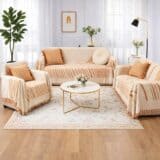 Πετσέτα προσώπου Σετ Ριχτάρια 3τμχ Chenille Πολυθρόνα/ Διθέσιο / Τριθέσιο Με Κρόσια