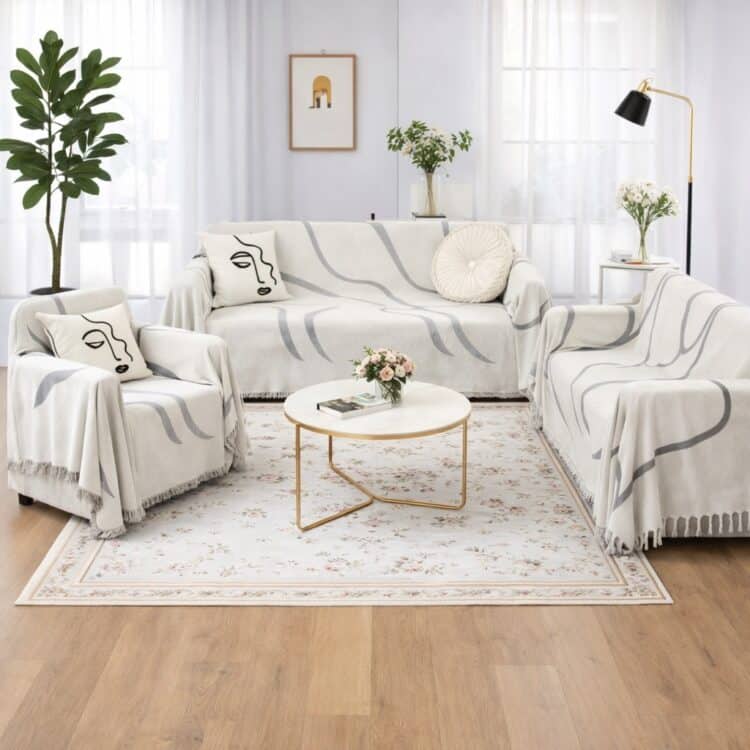 Σετ Ριχτάρια 3τμχ Chenille Πολυθρόνα/ Διθέσιο / Τριθέσιο Με Κρόσια Σετ Ριχτάρια 3τμχ Chenille Πολυθρόνα/ Διθέσιο / Τριθέσιο Με Κρόσια