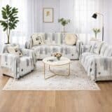 Ριχτάρι Chenille Με Κρόσια C3-5 Σετ Ριχτάρια 3τμχ Chenille Πολυθρόνα/ Διθέσιο / Τριθέσιο Με Κρόσια