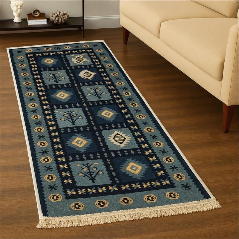 Διάδρομος χειροποίητος Κιλίμι Διπλής όψεως Υφαντό Διάδρομος χειροποίητος Κιλίμι Διπλής όψεως Υφαντό