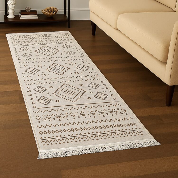 Διάδρομος Κιλίμι 80Χ200cm τύπου Bukhara Διπλής Όψεως Υφαντό σε Flat ύψος