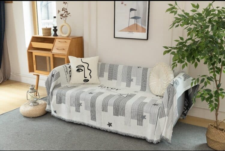 Σετ Ριχτάρια 3τμχ Chenille Πολυθρόνα/ Διθέσιο / Τριθέσιο Με Κρόσια