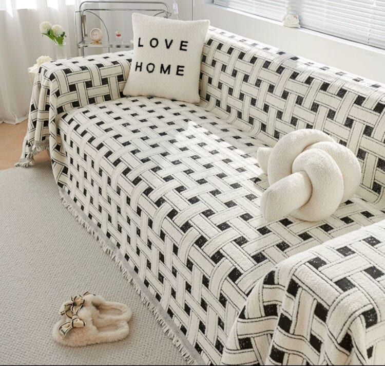 Σετ Ριχτάρια 3τμχ Chenille Πολυθρόνα/ Διθέσιο / Τριθέσιο Με Κρόσια