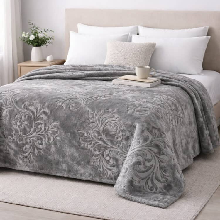 Κουβέρτα Ανάγλυφη Βελουτέ 220Χ240 Υπέρδιπλη