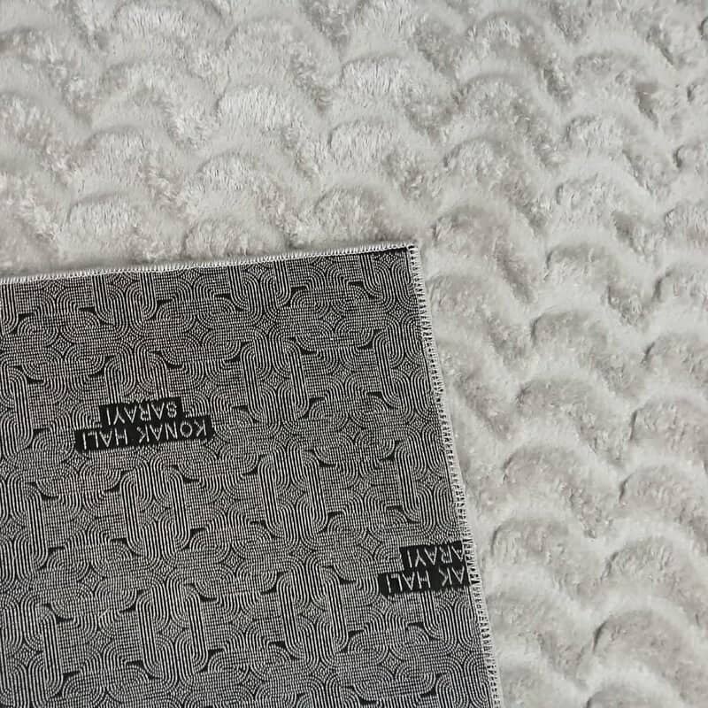 Χαλί Velvet 150Χ220cm με Αντιολισθητική Βάση Γκρι Ανοιχτο Χαλί Velvet 150Χ220cm με Αντιολισθητική Βάση Γκρι Ανοιχτο - Image 2