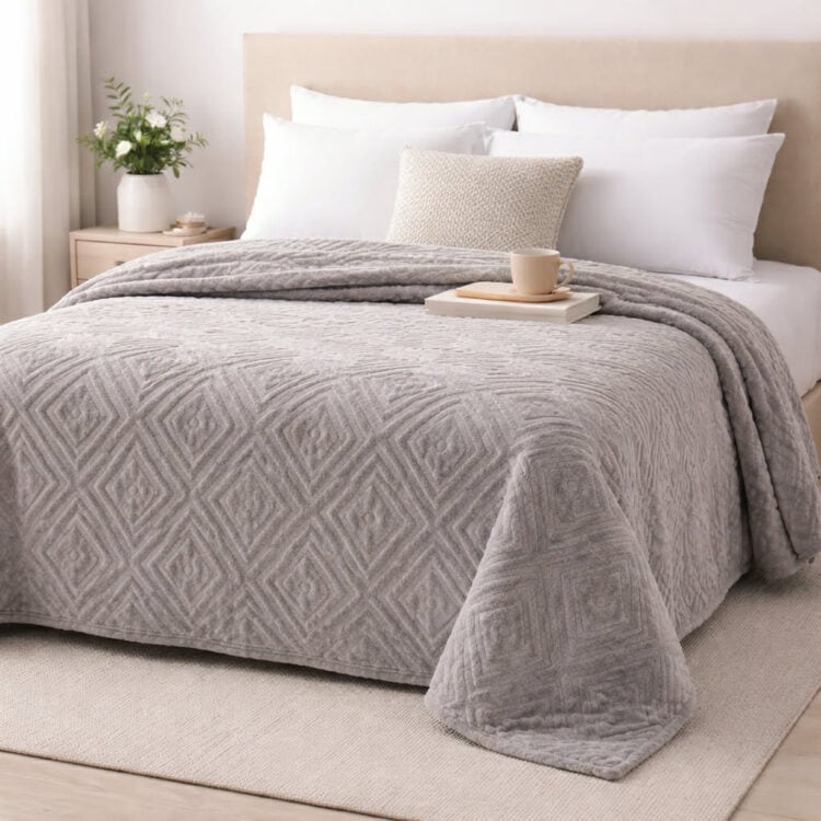 Κουβέρτα Ανάγλυφη Βελουτέ 220Χ240 Υπέρδιπλη