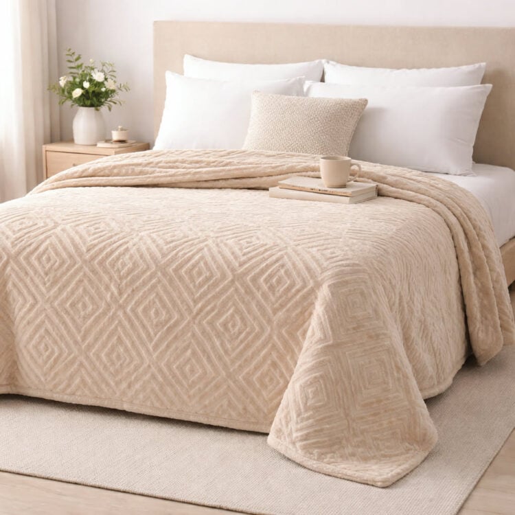 Κουβέρτα Ανάγλυφη Βελουτέ 220Χ240 Υπέρδιπλη