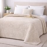 Χαλί all season 3D με κρόσια New collection κατασκευασμένο σε Flat ύψος Κουβέρτα Ανάγλυφη Βελουτέ 220Χ240 Υπέρδιπλη εκρού