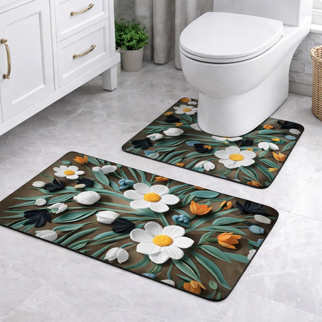 Σετ Πατάκια Μπάνιου 3D new collection Αντιολισθητικά 2TMX Σετ Πατάκια Μπάνιου 3D new collection Αντιολισθητικά 2TMX