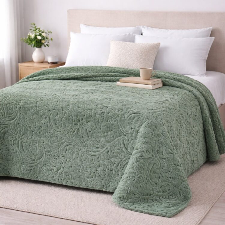 Κουβέρτα Ανάγλυφη Βελουτέ 220Χ240 Υπέρδιπλη