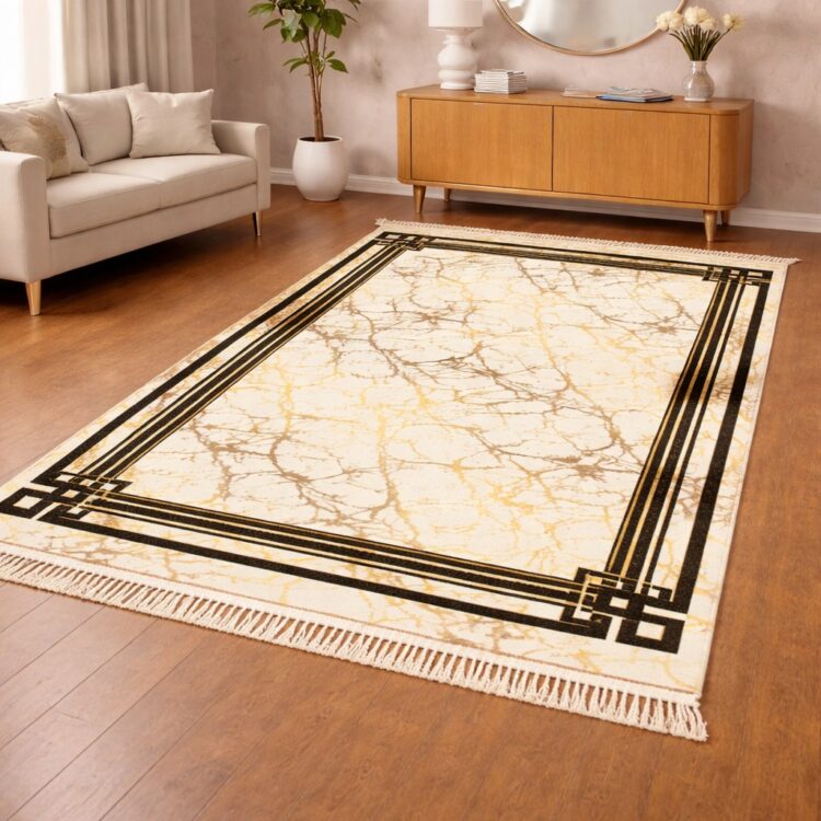 Χαλί all season 3D με κρόσια New collection κατασκευασμένο σε Flat ύψος