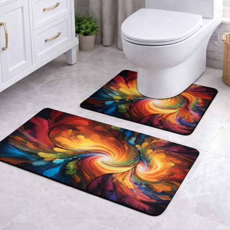 Σετ Πατάκια Μπάνιου 3D new collection Αντιολισθητικά 2TMX