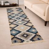 Χαλί all season 3D με κρόσια New collection κατασκευασμένο σε Flat ύψος Διάδρομος χειροποίητος Κιλίμι 80χ300cm Διπλής όψεως Υφαντό