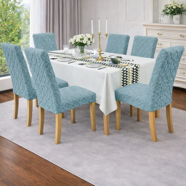 Καλύμματα Καρέκλας 6ΤΜΧ με Ανάγλυφο Σχέδιο Ελαστικά & Premium Εφαρμογή