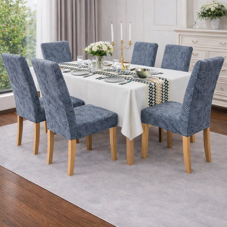 Καλύμματα Καρέκλας 6ΤΜΧ με Ανάγλυφο Σχέδιο Ελαστικά & Premium Εφαρμογή