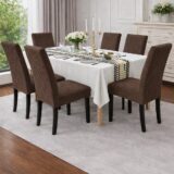 Καλύμματα Καρέκλας 6ΤΜΧ με Ανάγλυφο Σχέδιο Ελαστικά & Premium Εφαρμογή