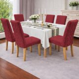 Καλύμματα Καρέκλας 6ΤΜΧ με Ανάγλυφο Σχέδιο Ελαστικά & Premium Εφαρμογή