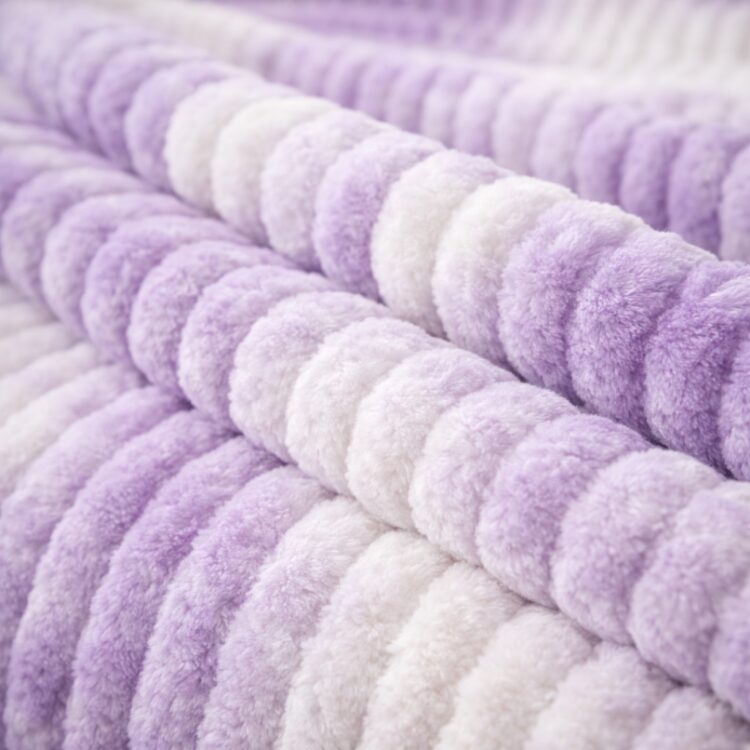 Κουβέρτα Δίχρωμη 220X240cm Υπερδιπλη fleece ριγέ