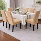 Καλύμματα Καρέκλας 6ΤΜΧ με Ανάγλυφο Σχέδιο Ελαστικά & Premium Εφαρμογή