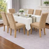 Καλύμματα Καρέκλας 6ΤΜΧ με Ανάγλυφο Σχέδιο Ελαστικά & Premium Εφαρμογή