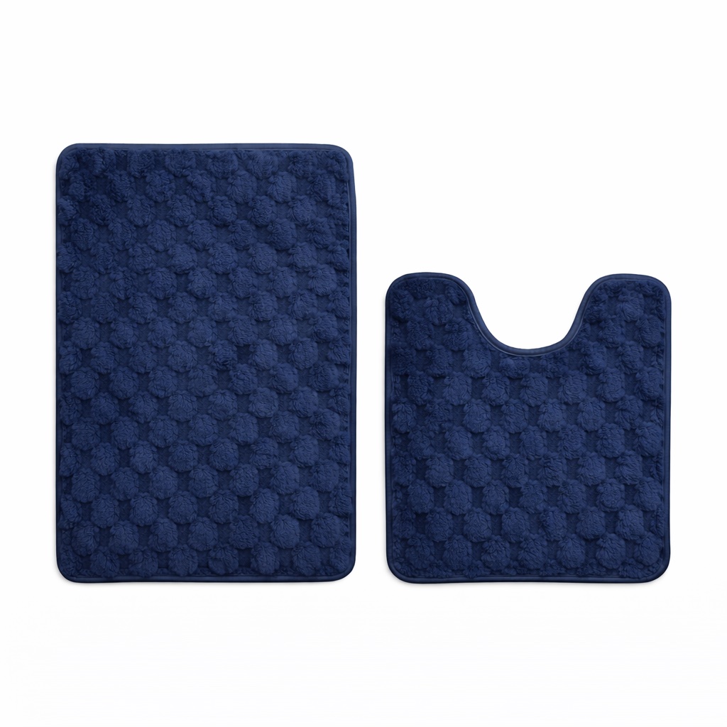 Σετ Πατάκια Μπάνιου Ανάγλυφο 2 Τεμαχίων σχέδιο κυψέλη αντιολισθητικό Σετ Πατάκια Μπάνιου Ανάγλυφο 2 Τεμαχίων σχέδιο κυψέλη αντιολισθητικό - Image 3