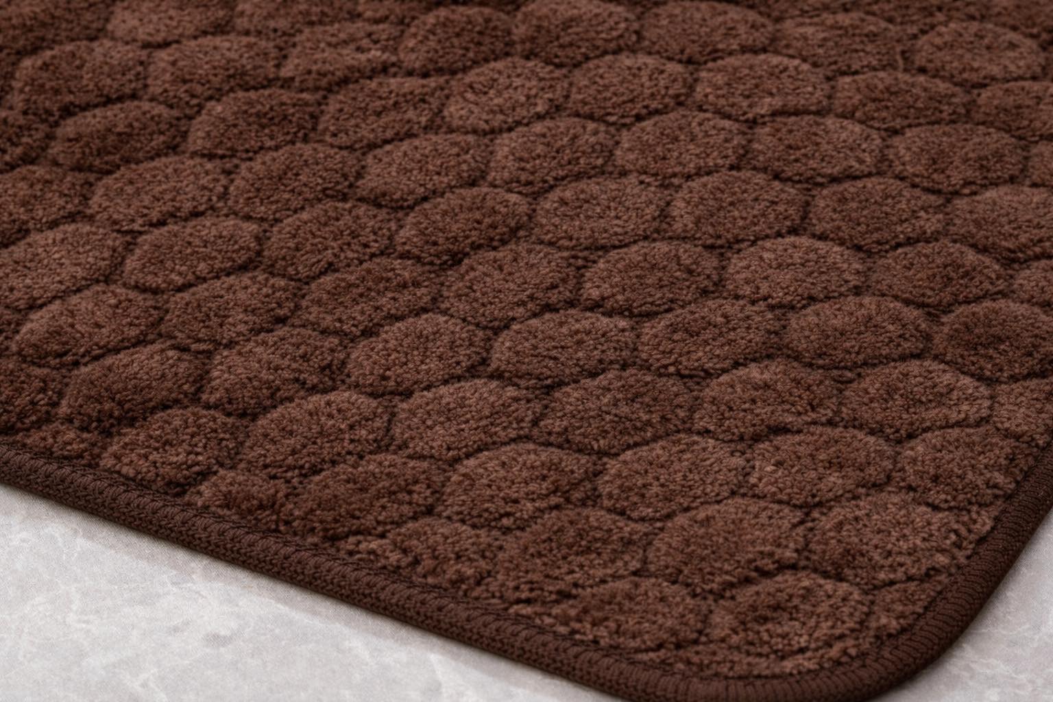 Σετ Πατάκια Μπάνιου Ανάγλυφο 2 Τεμαχίων σχέδιο κυψέλη αντιολισθητικό Σετ Πατάκια Μπάνιου Ανάγλυφο 2 Τεμαχίων σχέδιο κυψέλη αντιολισθητικό - Image 2