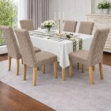 Καλύμματα Καρέκλας 6ΤΜΧ με Ανάγλυφο Σχέδιο Ελαστικά & Premium Εφαρμογή