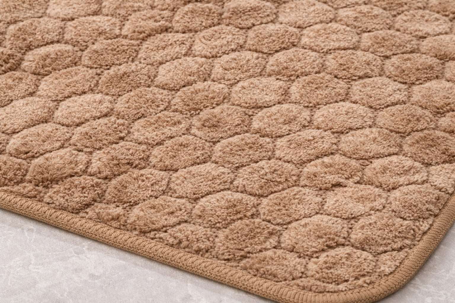 Σετ Πατάκια Μπάνιου Ανάγλυφο 2 Τεμαχίων σχέδιο κυψέλη αντιολισθητικό Σετ Πατάκια Μπάνιου Ανάγλυφο 2 Τεμαχίων σχέδιο κυψέλη αντιολισθητικό - Image 2